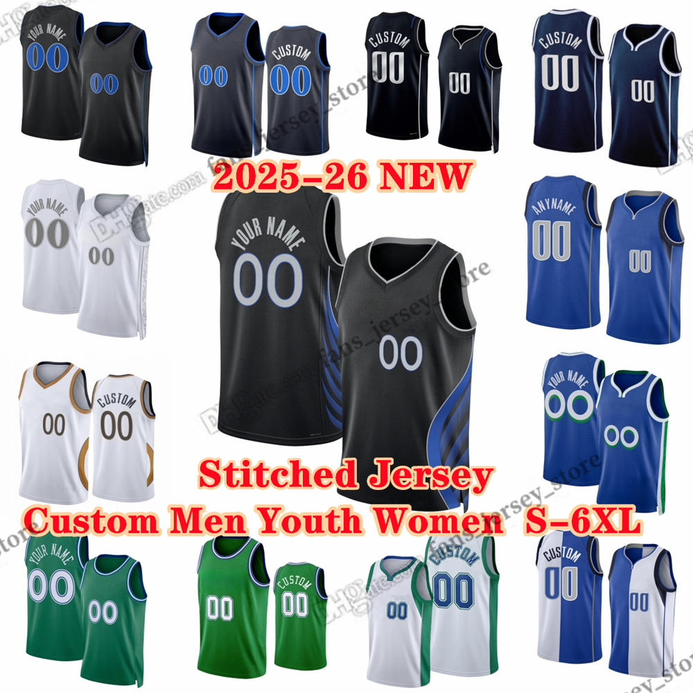 Stitched 2025-26 New Basketball Jerseys Davis Russell Thompson Gafford Flagg Martin Marshall Christie Hardy Lively II Powell 0 Exum Williams Miles Kelly Cisse