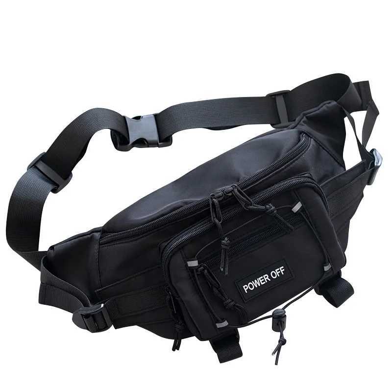 Fashion Punk Hip Hop Tactical Techwear Ch Bag Unisex Motorcycle Sport Waterproof Shoder Crossbody Bag Outdoor Casual Fanny Pack Y251121