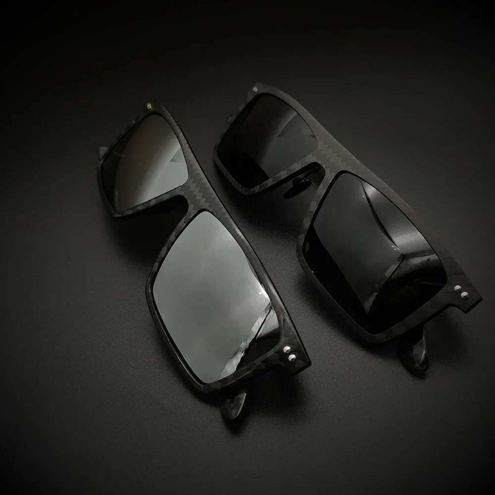 Matt UV400 Polarized Outdoor Bright Real Carbon Fiber Shade Sunglasses for Driving Sports Gafas De Sol