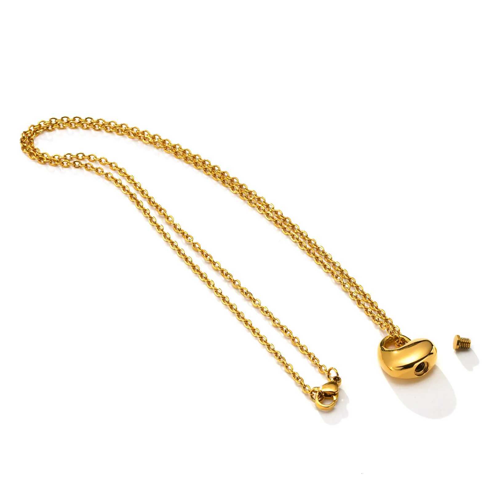 Openable Heart-shaped Ashes Urn Pendant Necklace Stainless Steel Jewelry Funeral Cremation AccessoriesXJ251121