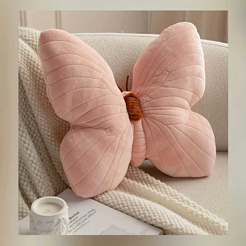 Chic Blue Butterfly-Shaped Throw - Soft Polyester Plush Fabric for Couch Bed Decor Super Soft Butterfly Doll for Girls C251121