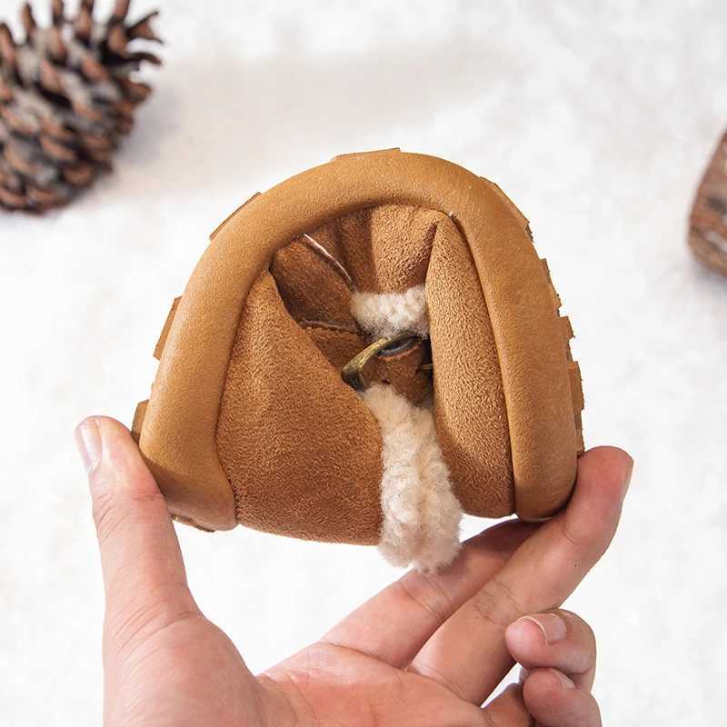 Childrens Snow Boots 3-18 Years Old Light Brown Padded Thickened Boys Girls Cotton Shoes Lightweight Non-slip Kids Short BootsW251121