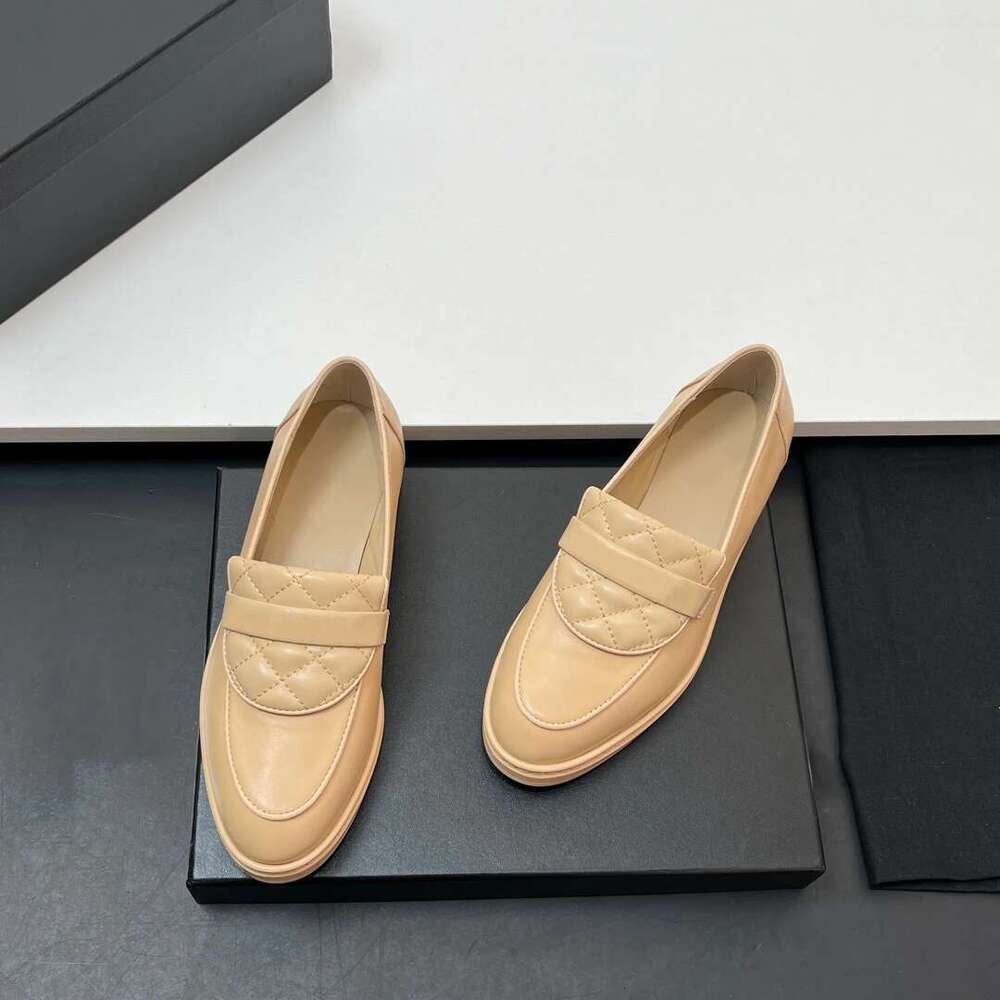 Women Size35-41 Genuine Leather Sewing Loafers Low Heels Leisure Flats Round Toe Designer Shoes atillas De Mujer