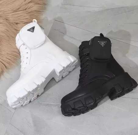 Womens leather Oxford motorcycle boots wedges lace-up platform shoes white black rinse women new H251121