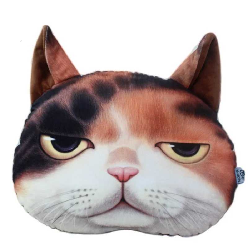 35x36cm 3D Cute Cat Head Cushion Creative Cartoon Sofa Office Nap Washable Car Seat Cushions C251121