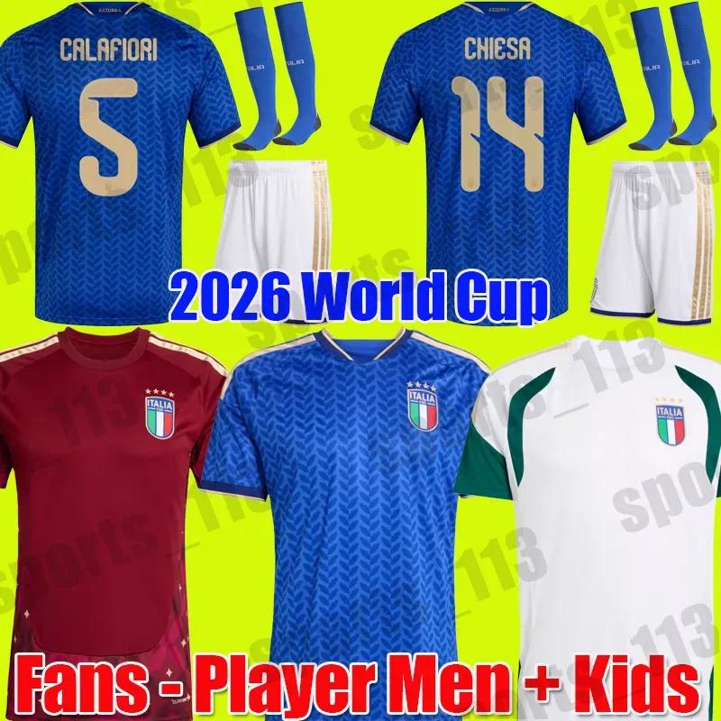2026 World Cup Kit italy jersey soccer jerseys men kids football shirts away home RETEGUI BARELLA FRATTESI PELLEGRINI set