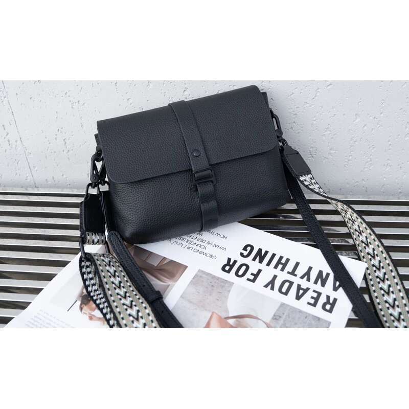 Real Cow S Skin Straps Women Genuine Leather Crossbody Bag Female Natural Cowhide Shoulder T Bag