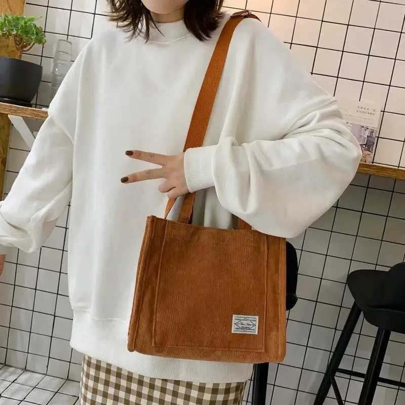 Corduroy Crossbody Tote Bag Womens Square Crossbody Bag Casual Tote Bag Shoulder Bag Travel Organiser BagT251121