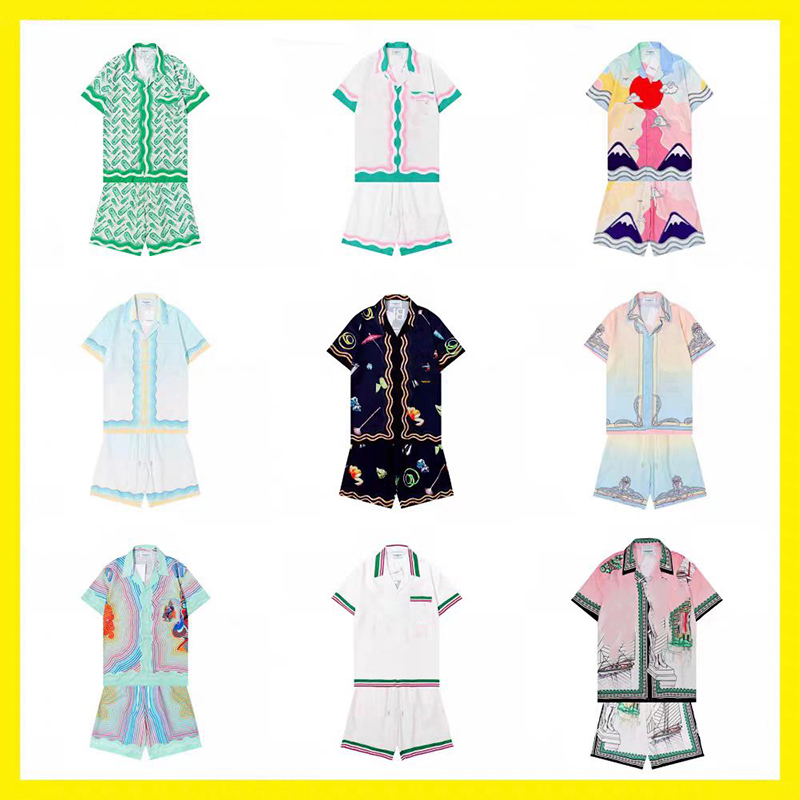 shirt designer mens shorts tshirt tracksuits two piece sets sports outfits letter Leisure sportswear clothes pure cotton jogger suit casual Hawaii