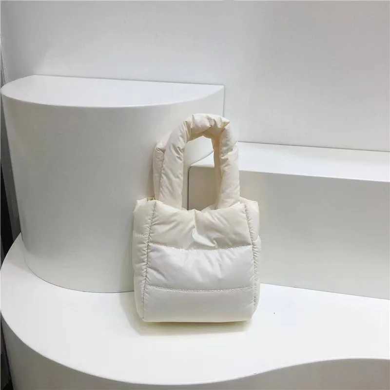 Wens Bag Lighteight Down Cott Shoder Crossbody Bag Solid Color Purse Handbags Luxury Designer Ladies Travel Shopper Bags Y251121