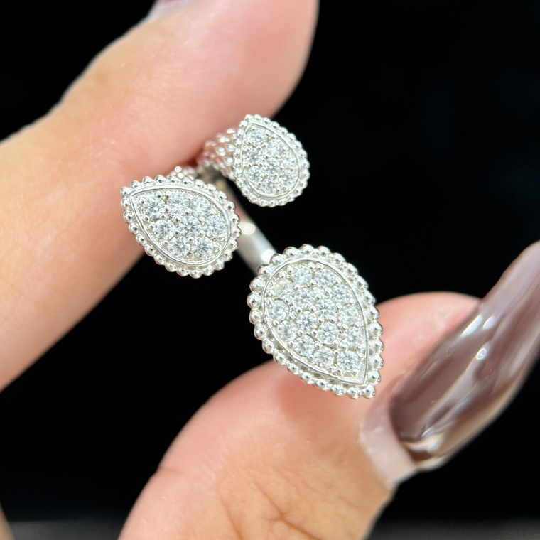 ADITA Quatre rings 925 silver designer ring T0P quality wedding rings Water drop ring for women with crystal J011
