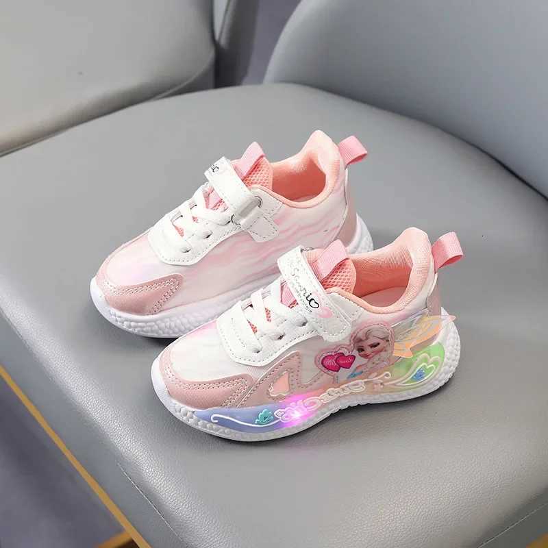 Princess New CHIldren Shoes LED Colorful Lighted Kids Sneakers Classic Glowing Infant Girls TennisW251121