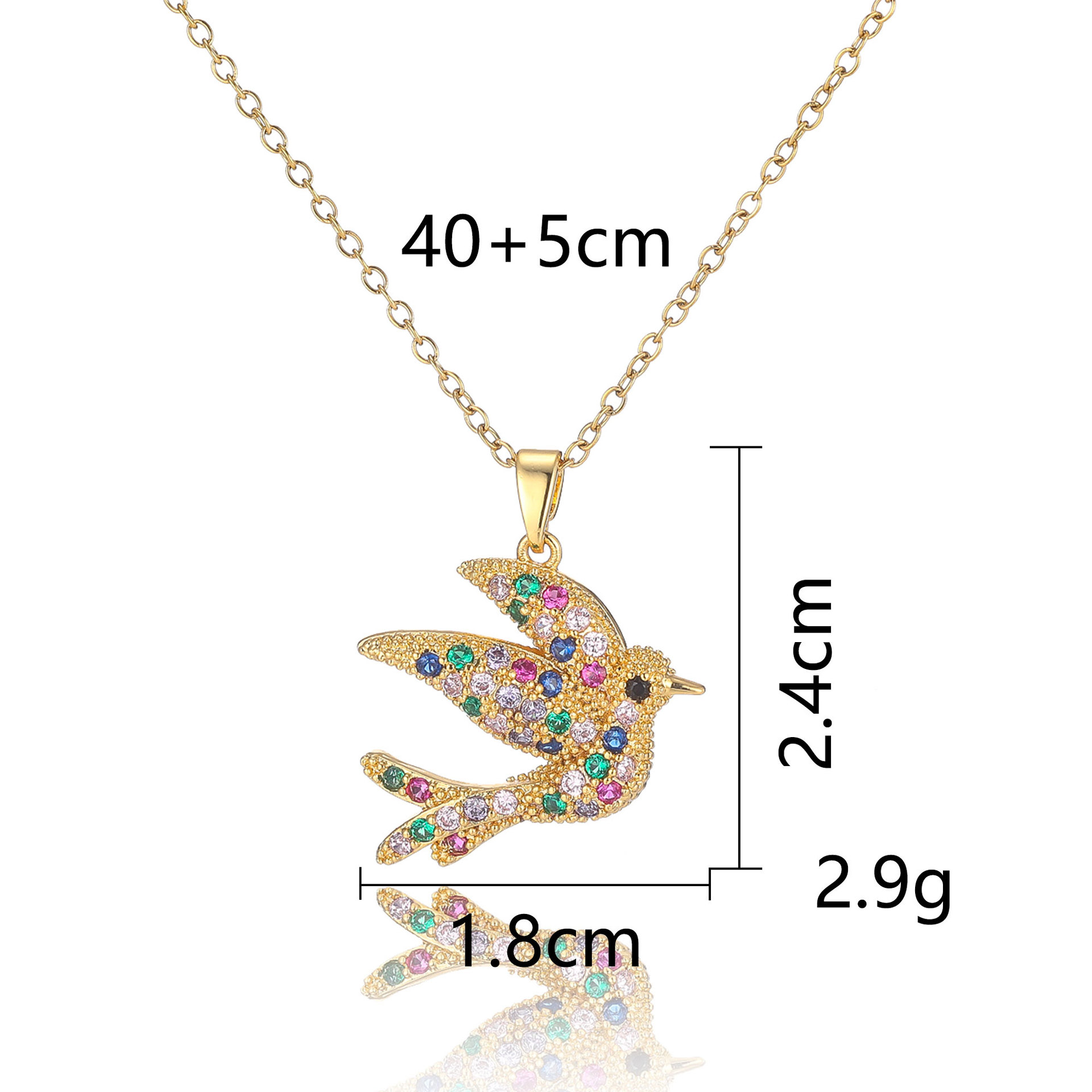 Butterfly necklace for women versatile colorful zircon light luxury ins-style clavicle chain designer necklace jewelry woman necklace designer for wom - view 3