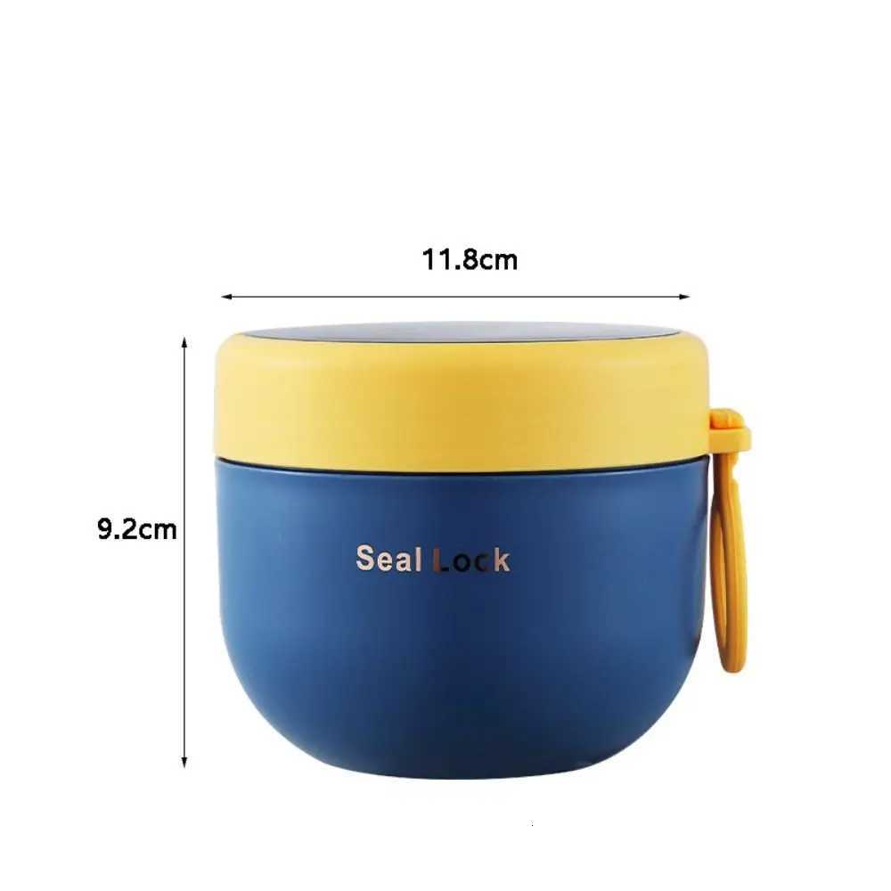 600ml Thermal Lunch Box Mini Portable Leak Proof Food Container Stainless Steel Vaccum Soup Cup Insulated Breakfast Cup SpoonM251121