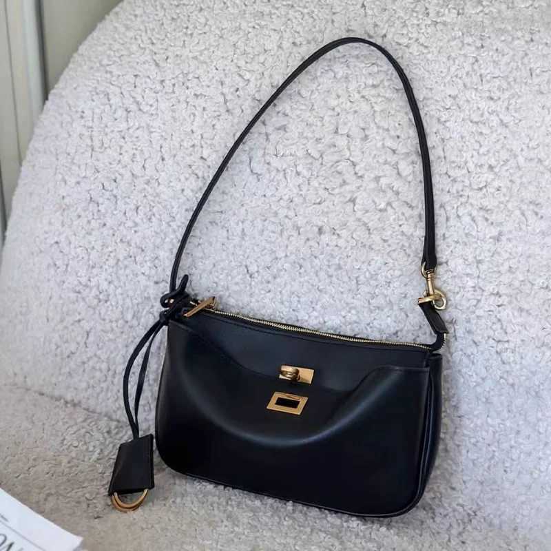 Mahjg Bag Soft Hobo e-shoder Crossbody Underarm Small Square Bag For Fem High-grade Lock Small Square Leather Bag Y251121