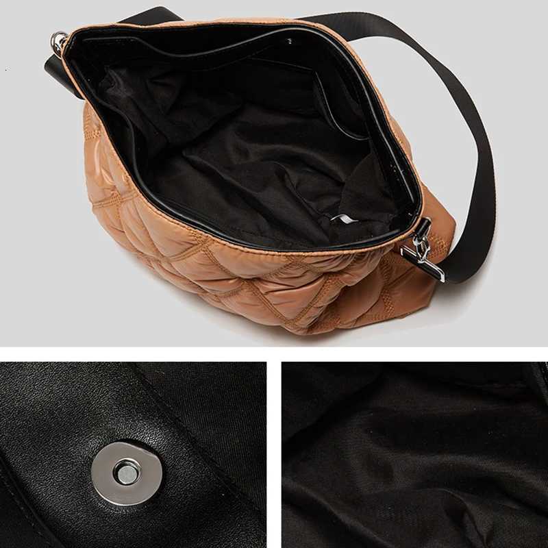 Casual Padded Large Capacity Tote Wen Handbags Designer Lingge Quilted Shoder Bags Luxury Nyl Sapce Cott Crossbody Bag Y251121