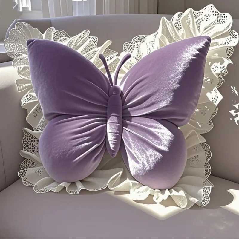 New Princess Style Butterfly Office Bedroom Lace Car Sofa Cushion Bed Home Gift C251121