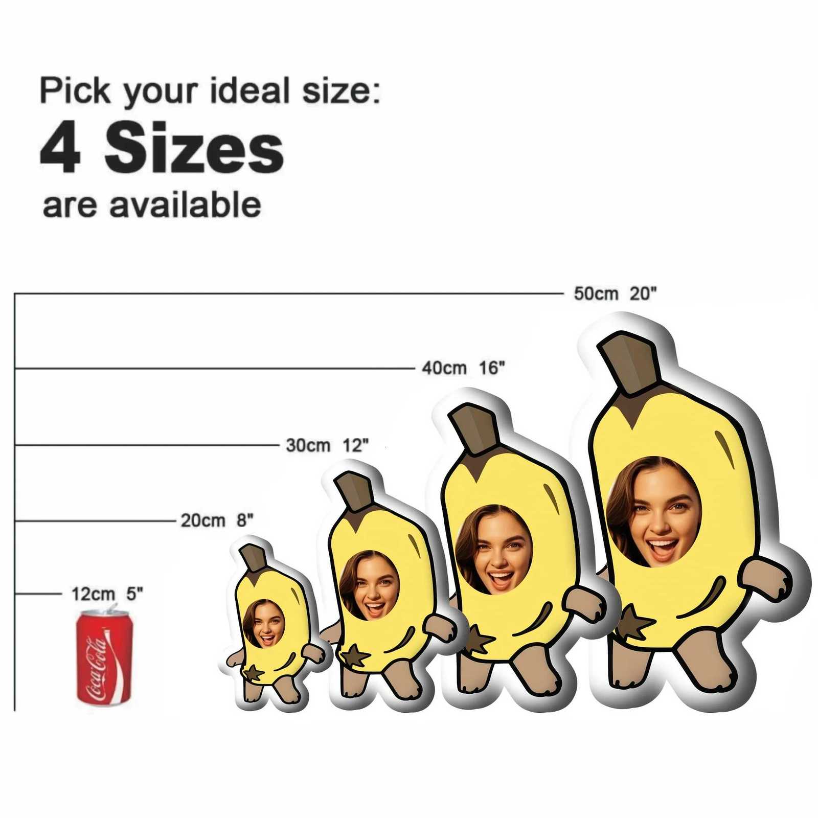 Custom Banana Portrait Cushion DIY Double-Sided Printed Cushion Cover Quirky and Fun Gift C251121