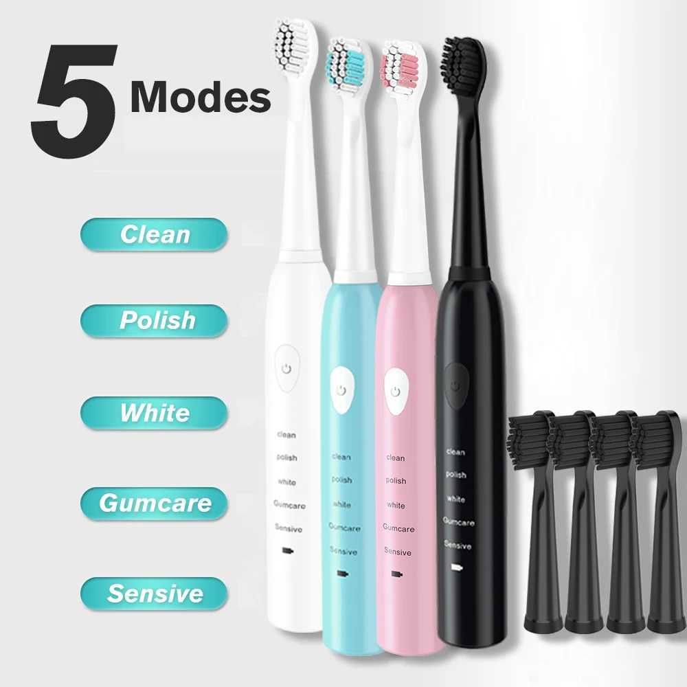 Powerful Ultrasonic Sonic Electric Toothbrush USB Charge Rechargeable Tooth Brushes Washable Electronic Whitening Teeth Brush C251121