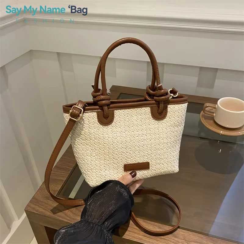 Summer Vai Wens Beach Str Shoder Bag Design Ladies Portable Crossbody Bags Knot Basket Woven Tote Handbags Y251121