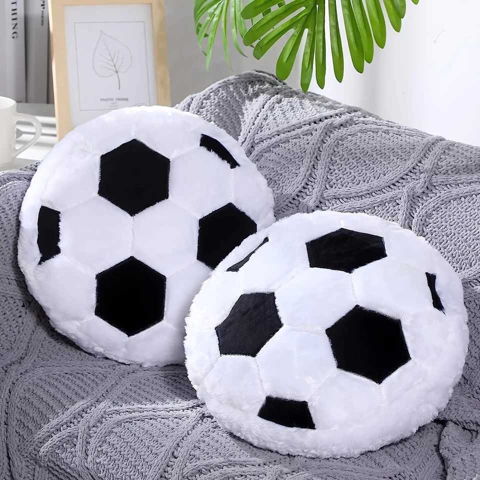 Creative Football Plush Fan Cushion Boyfriend Football Cushion Home Decoration Sports FanCute Soccer Shaped C251121