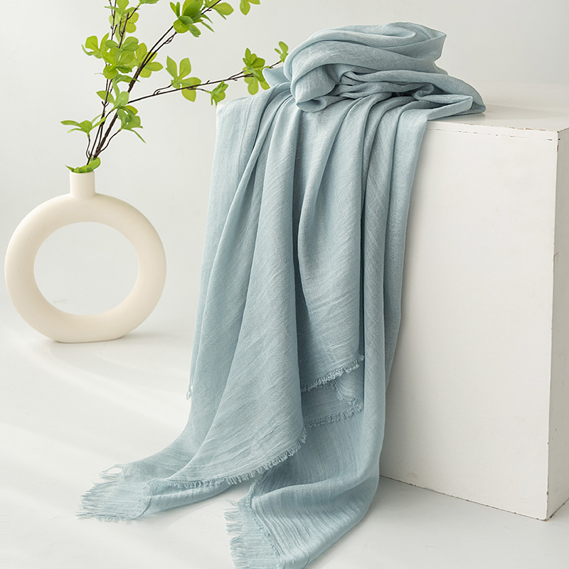 K464 Spring and summer high-end all-match women's scarf solid color simple fashion headscarf scarf sunscreen shawl silk scarf wholesale