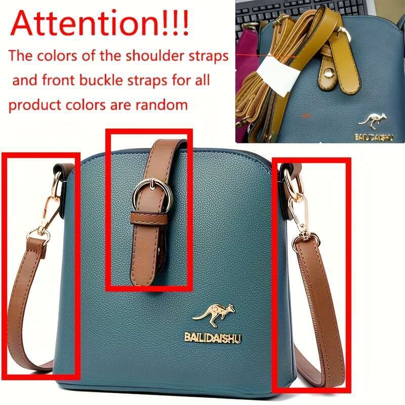 Elegant Women's Stylish Single Shoulder Small Size Bucket Lightweight Travel Shopping Crossbody Bag