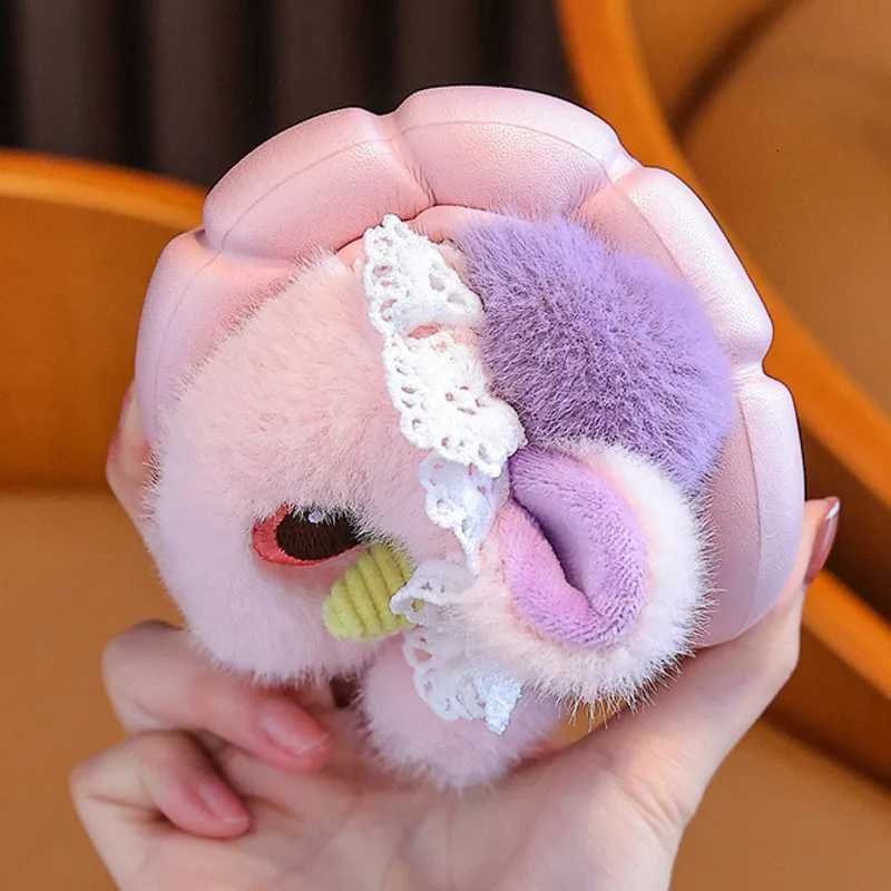 Winter Girls Slippers Cute cartoon Fluffy CHIldren Slippers Plush Warm Soft Sole Kids Indoor Cotton ShoesW251121