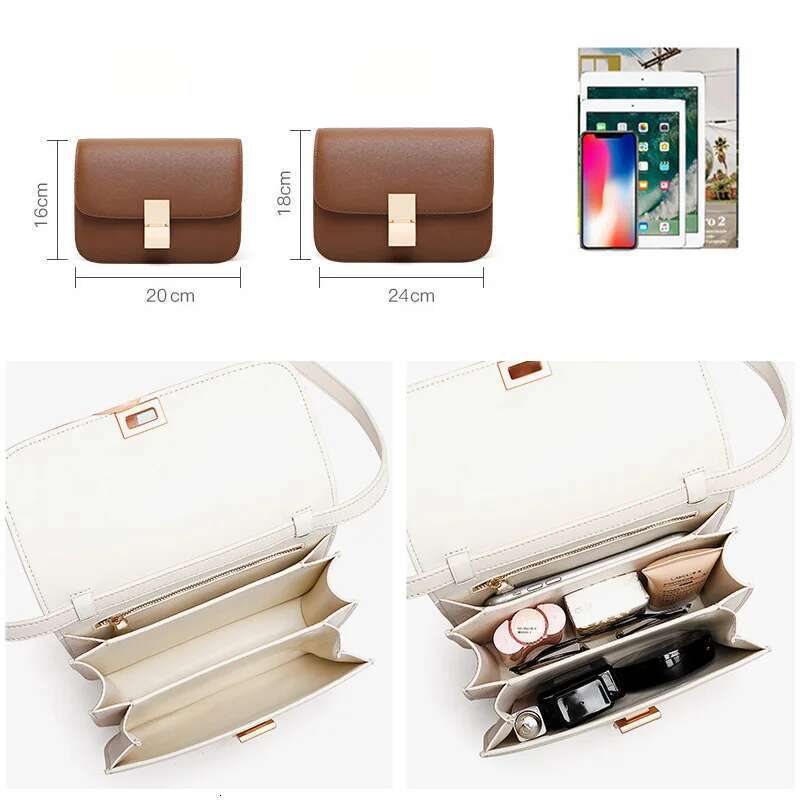 Women Shoulder Female Split Leather Ins Vintage Messenger Lady Small Square Palm Texture Printing Box Flap Underarm Bag Bag