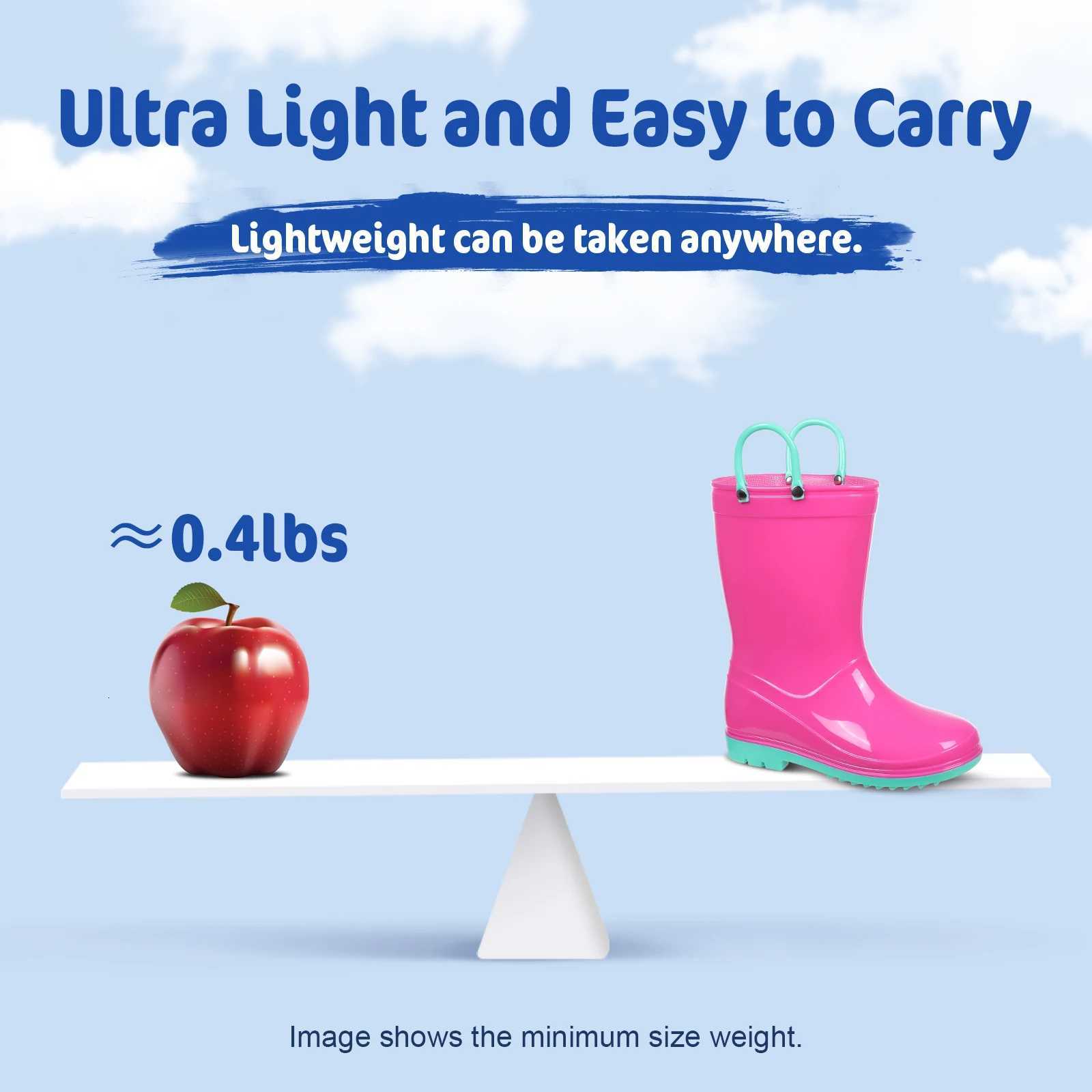 Eyriphy CHIldren Rain Boots Dinosaur Unisex Rain Shoes For Boys And Girls Fashion Toddler Kids Outdoor Waterproof BootsW251121