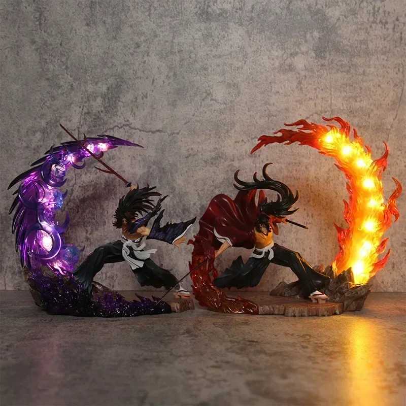 Demon Slayer Figures Kokushibo Anction Figure Battery Luminescence Fierce Battle PVC Model Tsugikuni Yoriichi Figur Collect Toys X251121