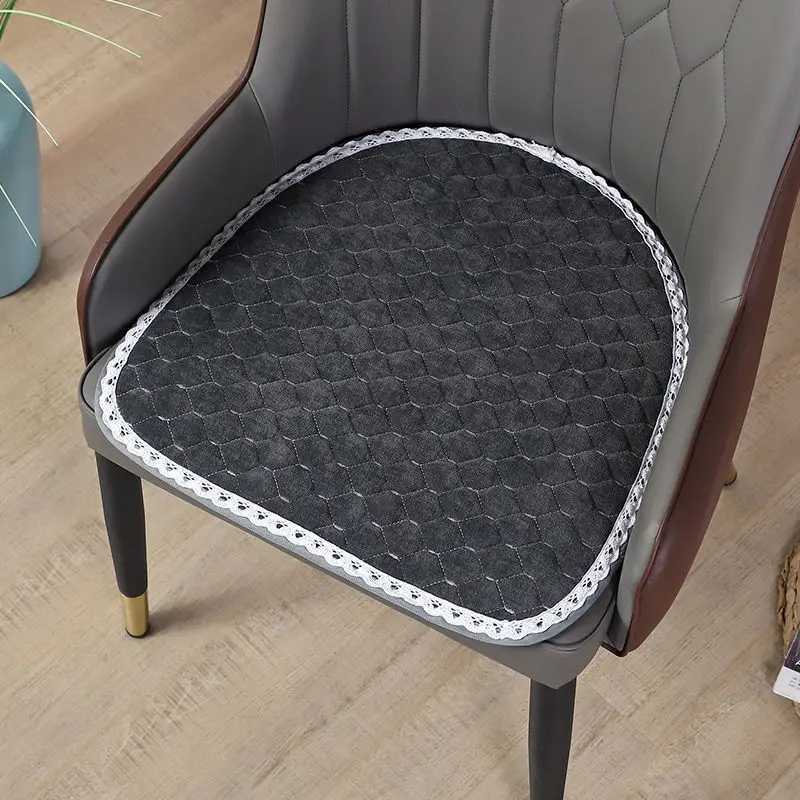European Style Seat Cushion Business Negotiation Office Chair Makeup Nail Art Sofa Chair Mats Semi-circular Chair Pad Backrest C251121
