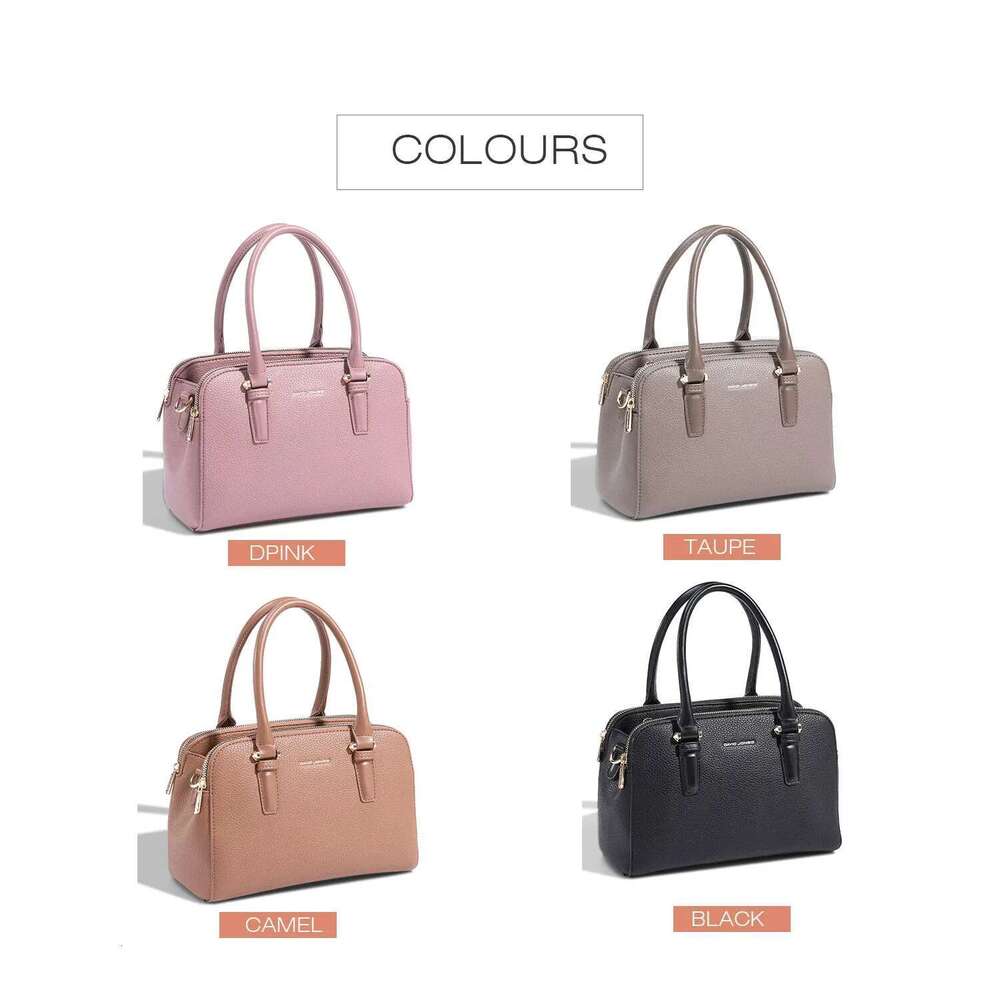 New David Jones Women Top Handle Student School Bookbag PU Leather Female Crossbody Large Capacity Lady Shoulder Bag Bag