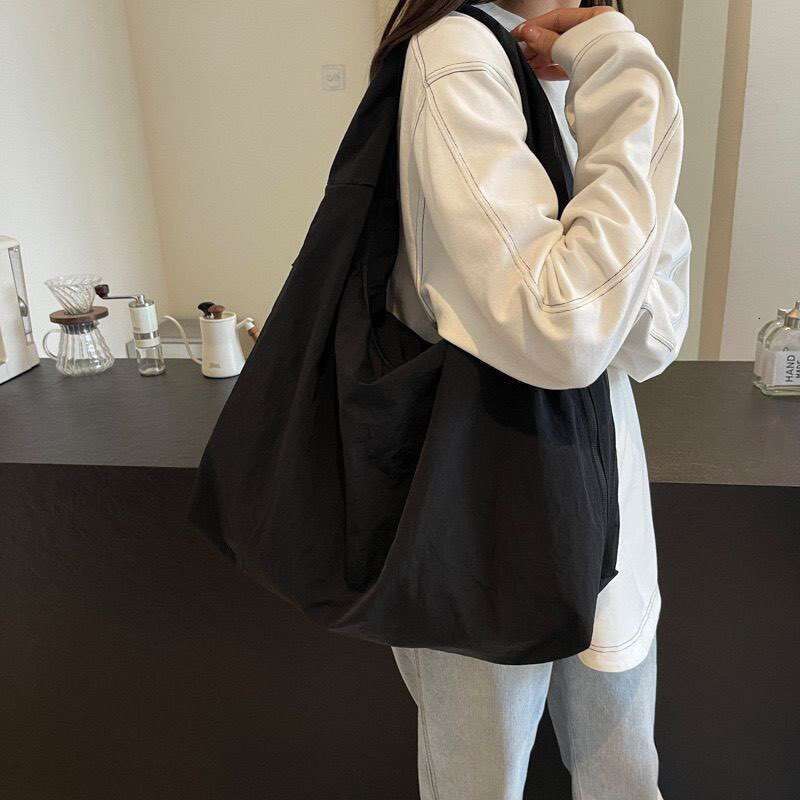 Canvas Bag Large Capacity Shopping Bag Autumn Winter New High End Single Shoulder Crossbody For Women Large Capacity Handheld Tote Niche Co