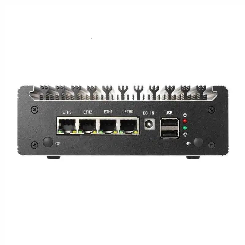 Topton Solid Fanless Mini PC Intel N150 Pentium N6005 4 LANs i226-V 25G DDR4 COM USB-C pfSense OPNsense ESXi Firewall Computer