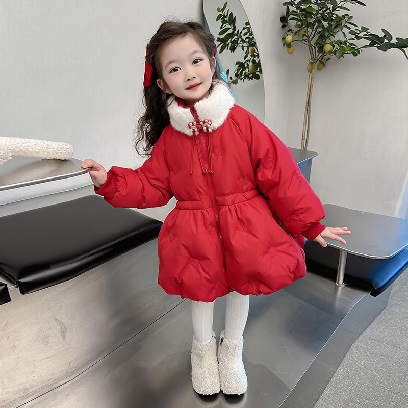 Girls Winter Cotton Jacket 2025 New Stylish Winter Baby Cotton Coat Down Cotton Jacket Childrens Padded Jacket 241118