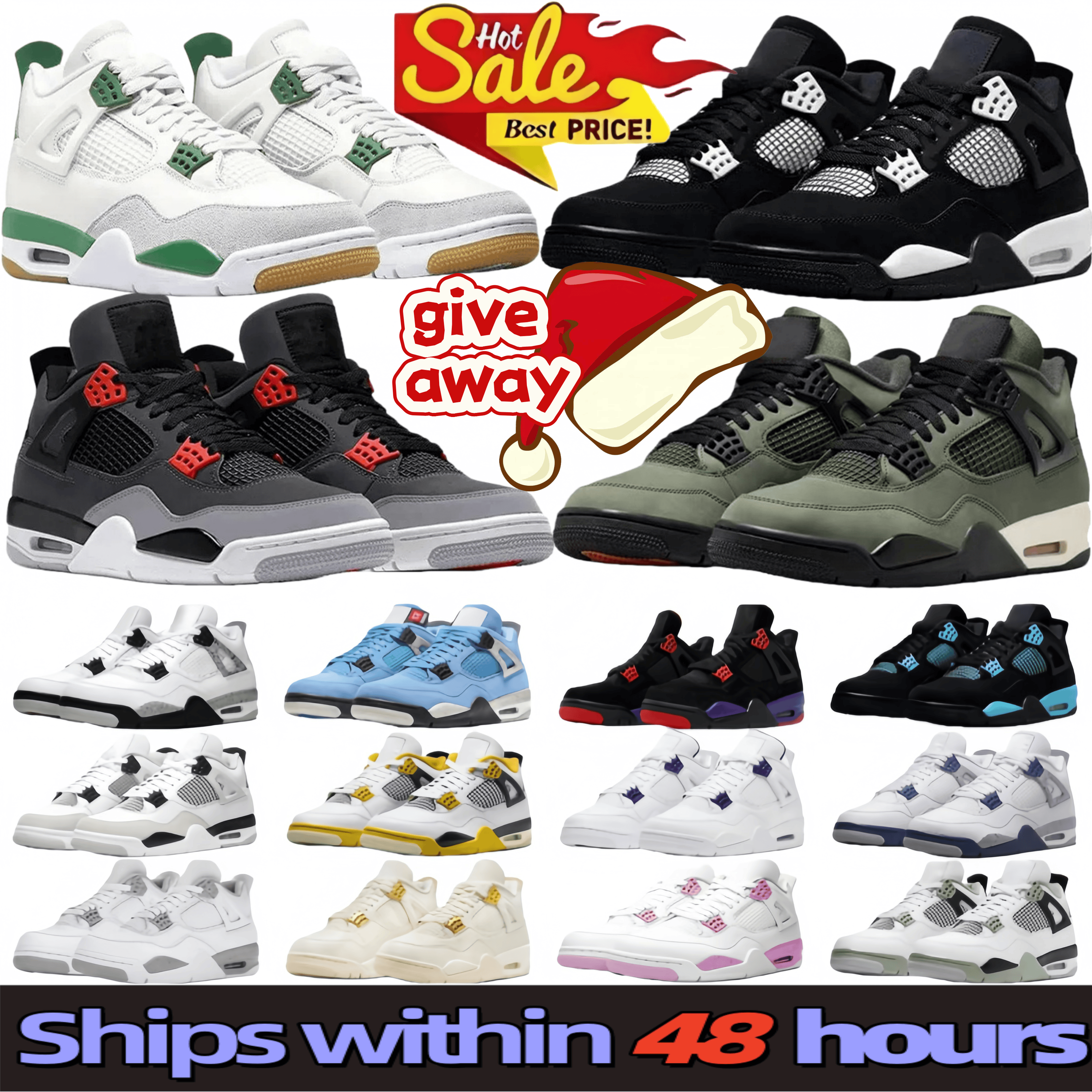 Free shipping on hats for Christmas Designer J4S sneakers non slip basketball shoes casual shoes mid top black yellow white large size 35 to 46