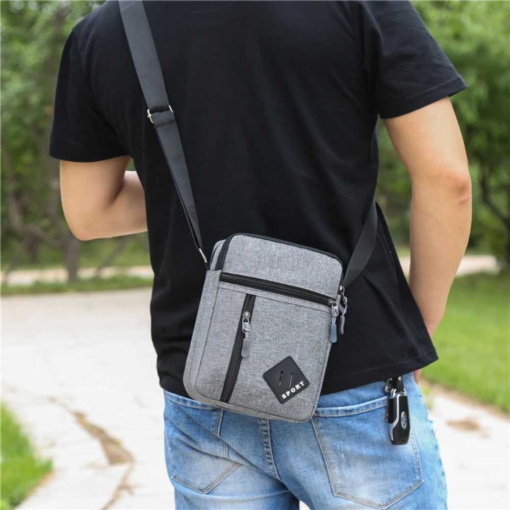 Mens Nylon Waterproof Oxford Fabric Crossbody Bag Single-Shoulder Casual Bag for MenT251121