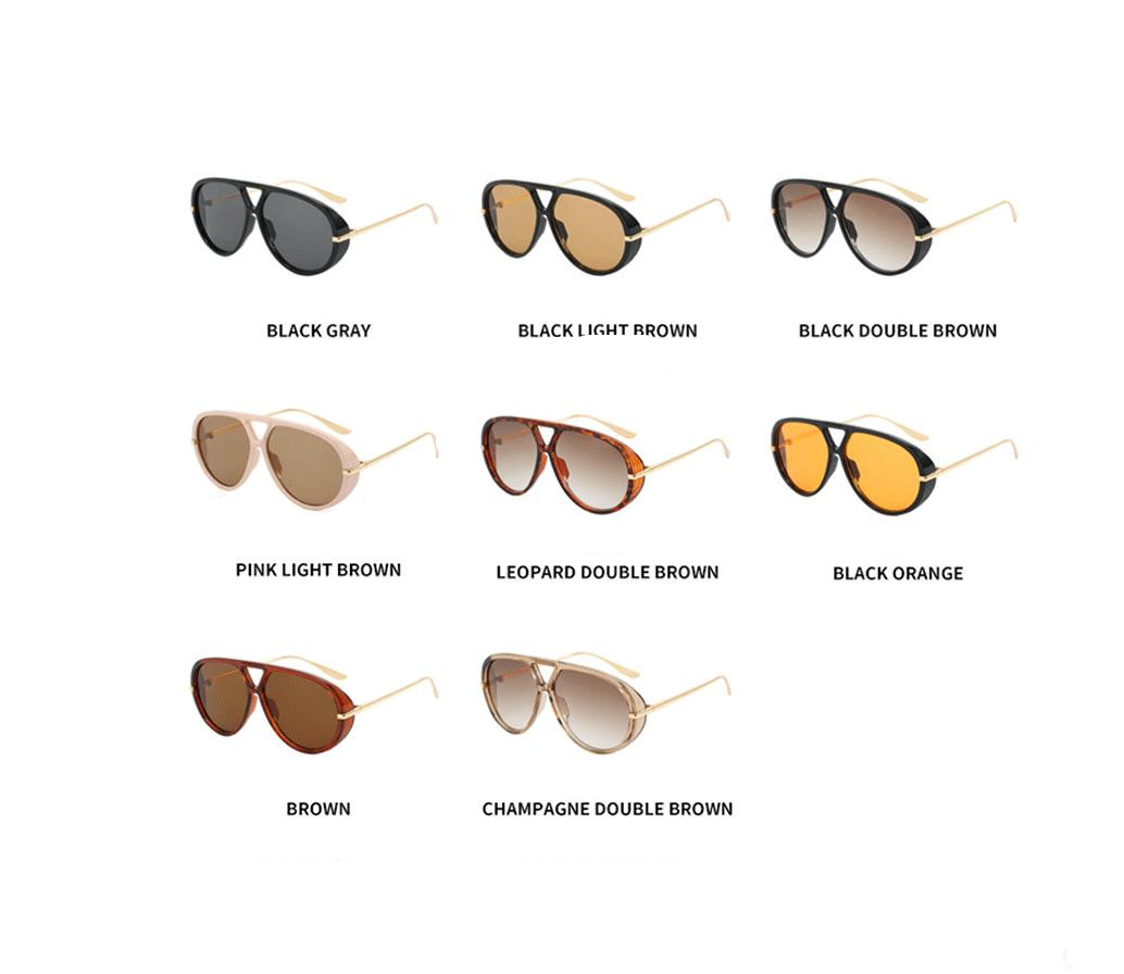 Designer Sunglasses For Men Women Oversized Frame Sunglasses Fashion Classic Sunglasses Luxury Polarized Goggle Pilot PC Frame UV400 Eyewear S0881