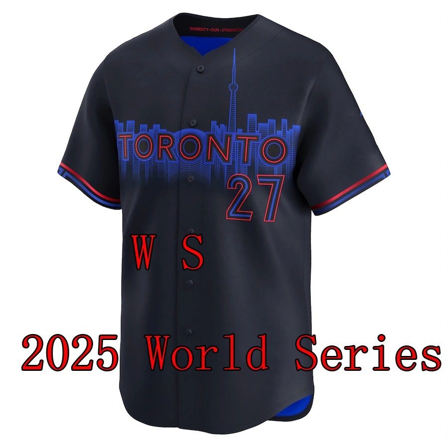 01 Custom 2025 World Series Jersey 27 Vladimir Guerrero Jr. Daulton Varsho Kevin Gausman Bo Bichette Jose Berrios George Springer Joe Carter Turner