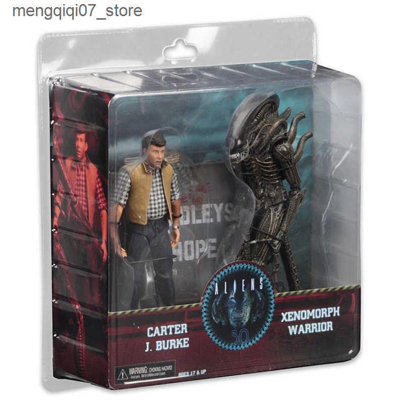 Alien vs Predator Carter J Burke Alien Warrior Action Character Model Toy Set 2 Cool Doll Birthday Gifts Q250421