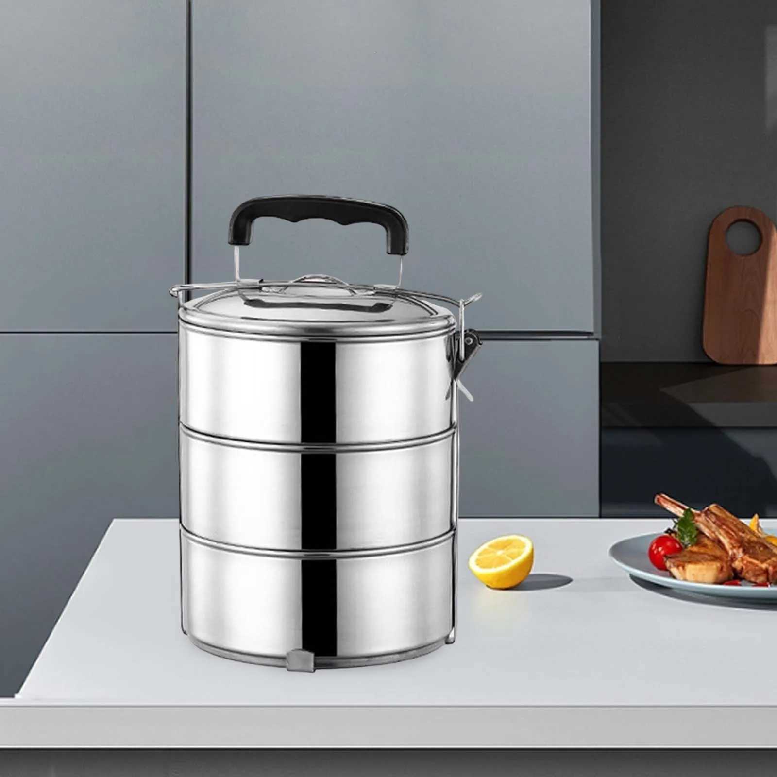 2/3/4 Layers Stainless Steel Lunch Box Lunch Container Heatable Portable Lunch Box Outdoor Thickened Large Capacity PotM251121