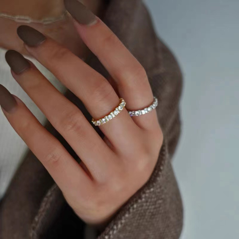 Choucong Ins Top Sell Sweet Cute Wedding Rings Simple Fashion Jewelry 925 Sterling Silver Fill Round Cut 5A Zircon CZ Diamond Elegant Women Bride Rng 