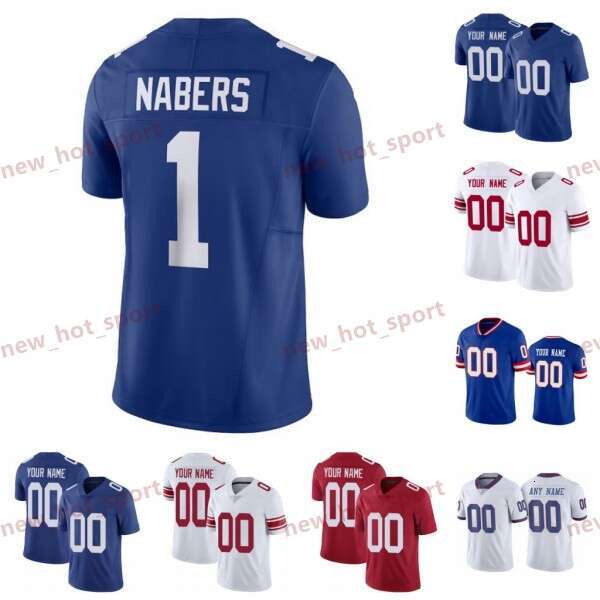 Abdul Carter Jaxson Dart Nabers Custom Football Jersey Dexter Lawrence II Lawrence Taylor Tyrone Tracy Brian Burns Jalin Hyatt DeVito Michael Strahan Thibodeaux