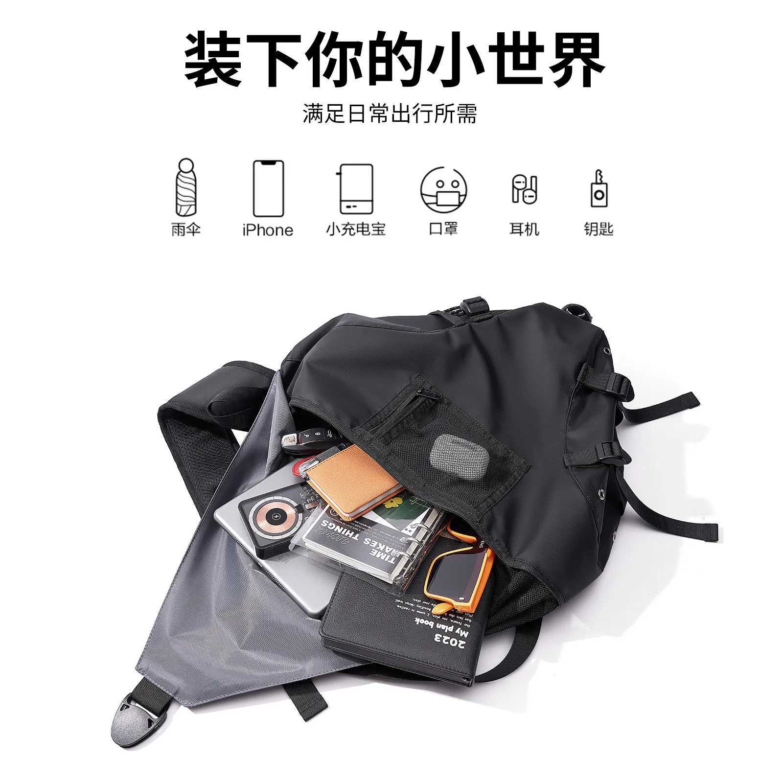 Fashion Tangcool Design14 Inch Shoder Bag for Men Large Capacity Crossbody Bag Waterproof Sport Travel Bag for 13 Inch Laptop Ipad Y251121