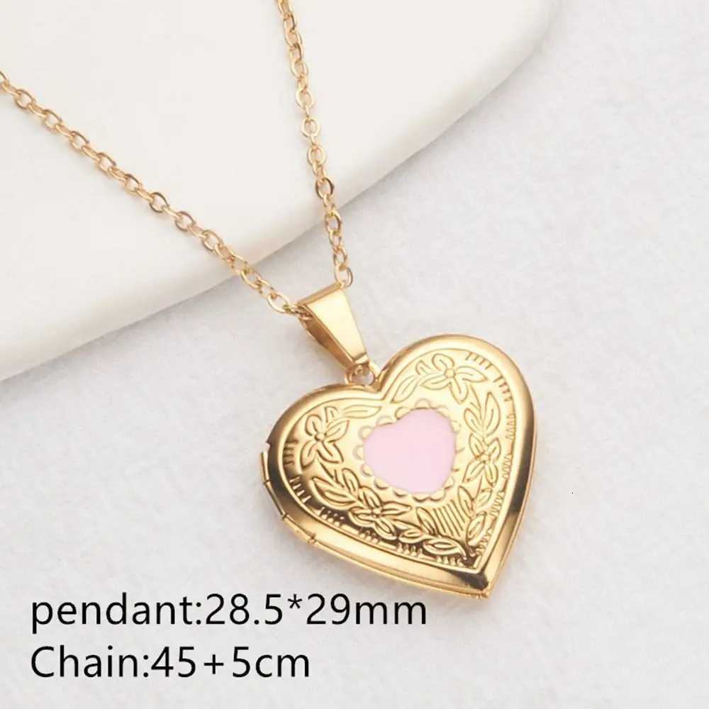 Openable Photo Picture Locket Necklace Valentines Day DIY Necklace Floral Heart Necklace Friendship NecklaceXJ251121