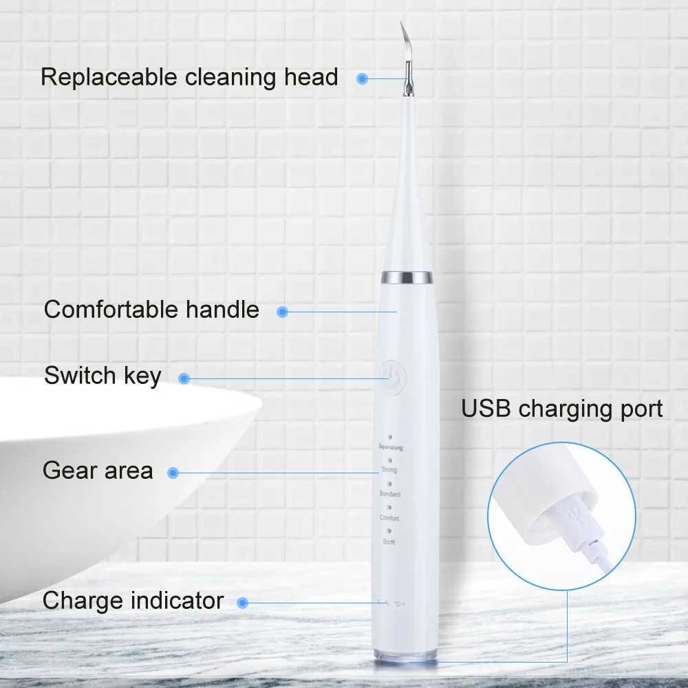 Electric Toothbrush Set with Six Functions for Total Oral Care Efficient Tartar Removal with Scaling Teeth Feature Christmas Gif C251121