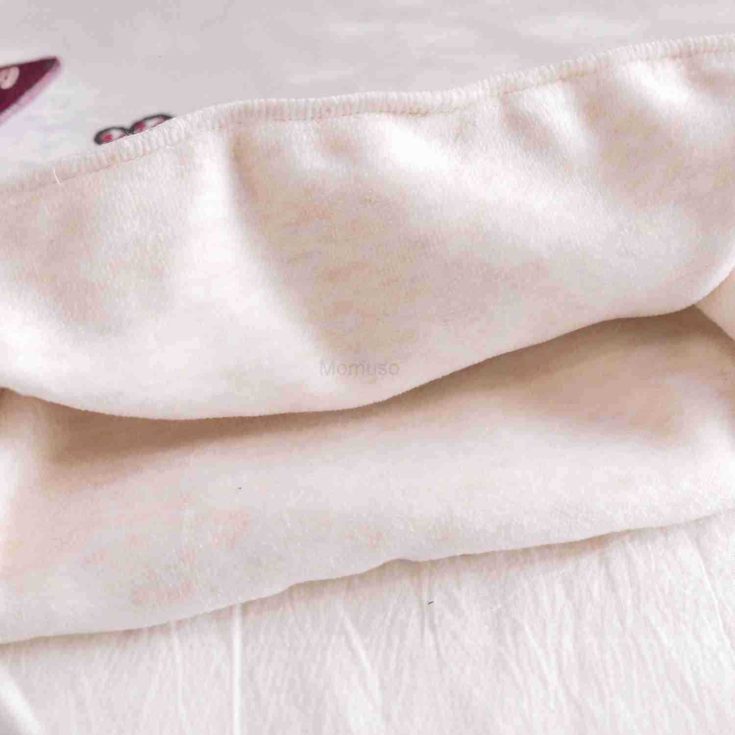 Sanrio Girls Fleece Sweatshirt Autumn Winter 2025 New Baby Girl Winter Round Neck Pullover Top Childrens Winter Clothing H251121