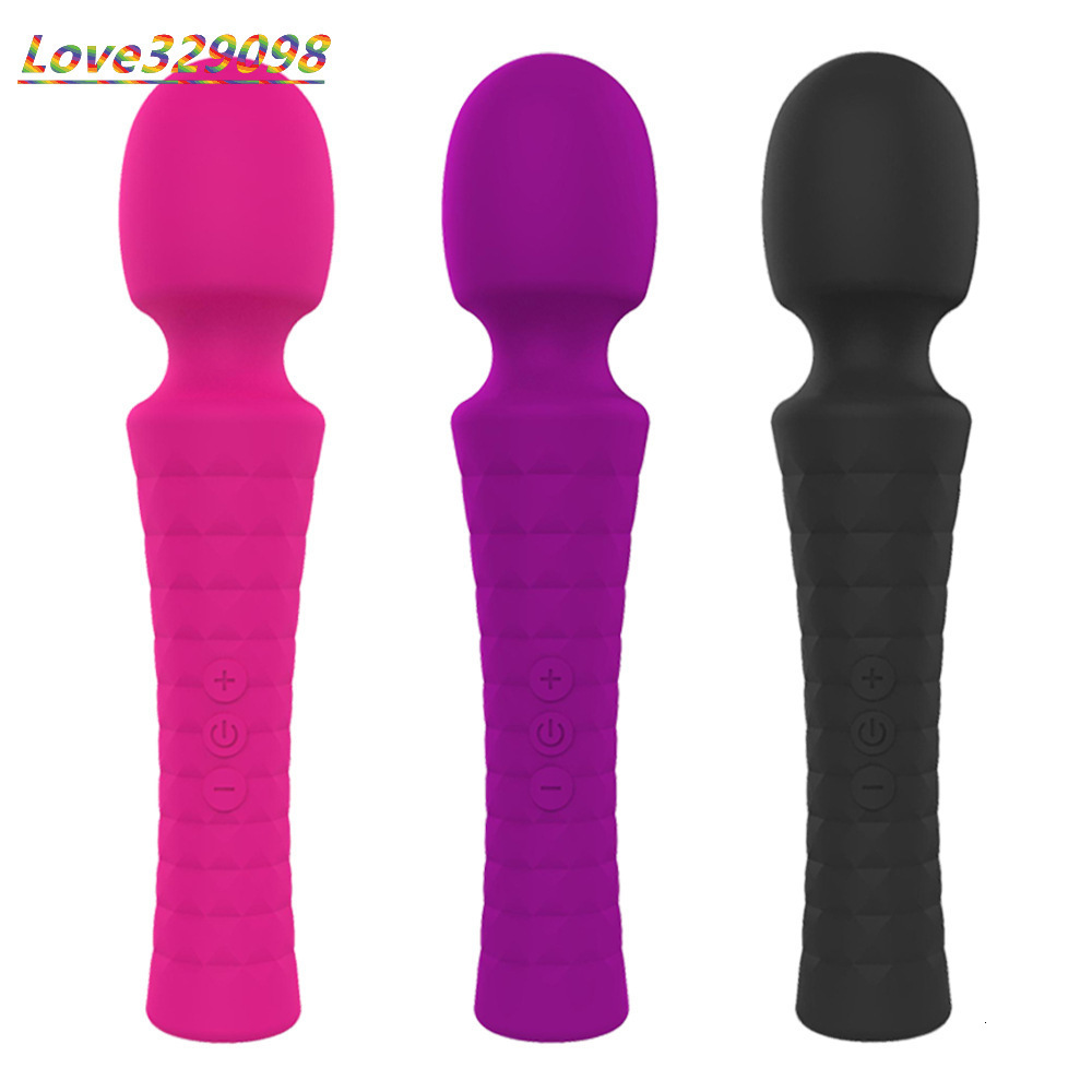 All-Wrapped Strong Shock AV Stick 8 Frequency 5 Speed Magnetic Charging Female Masturbation Vibrator Premium Adult Supplies
