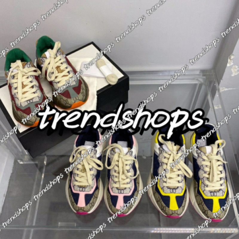 Rhyton Sneakers Designer shoes gvccis shoes Gvcci Sneakers Multicolor Sneakers Beige Men Trainers Vintage Chaussures Ladies casual leather G Shoes A45